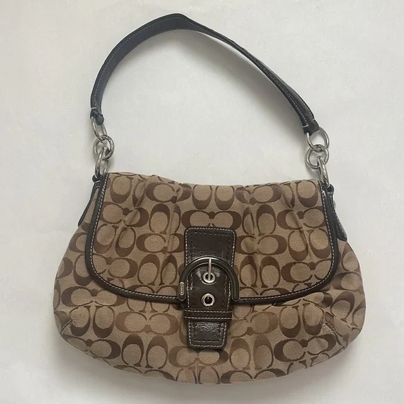Coach | Bags | Coach Soho Signature Jacquard Womens Brown